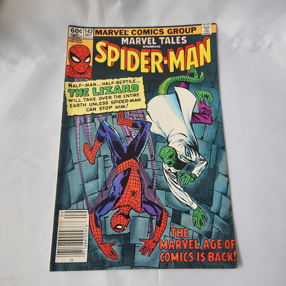 Marvel Tales Spider-Man #143 Comic Book The Lizard 1982 News Stand Fn BnB Copper